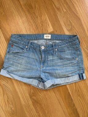 Hudson Jeans Light Wash Denim Cuffed Shorts